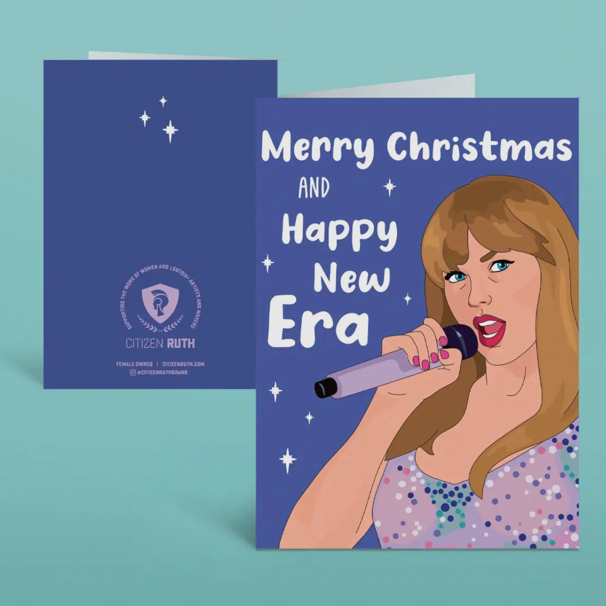 Merry Christmas + Happy New Era Taylor Swift Card – Mary Kathryn Design