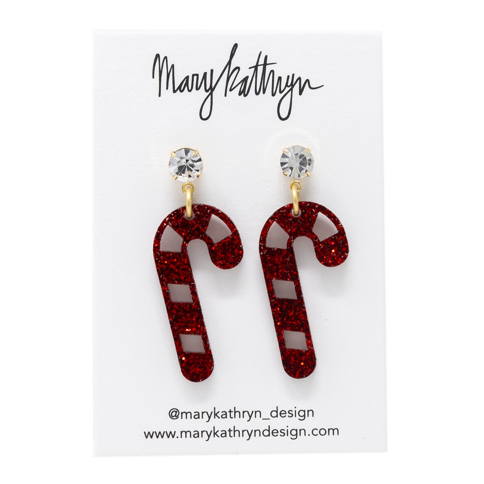 Candy Cane Kisses Earrings