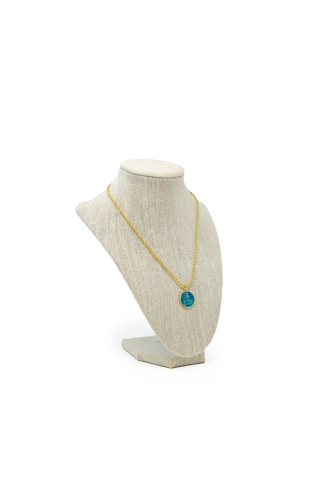 Teal Saint Necklace