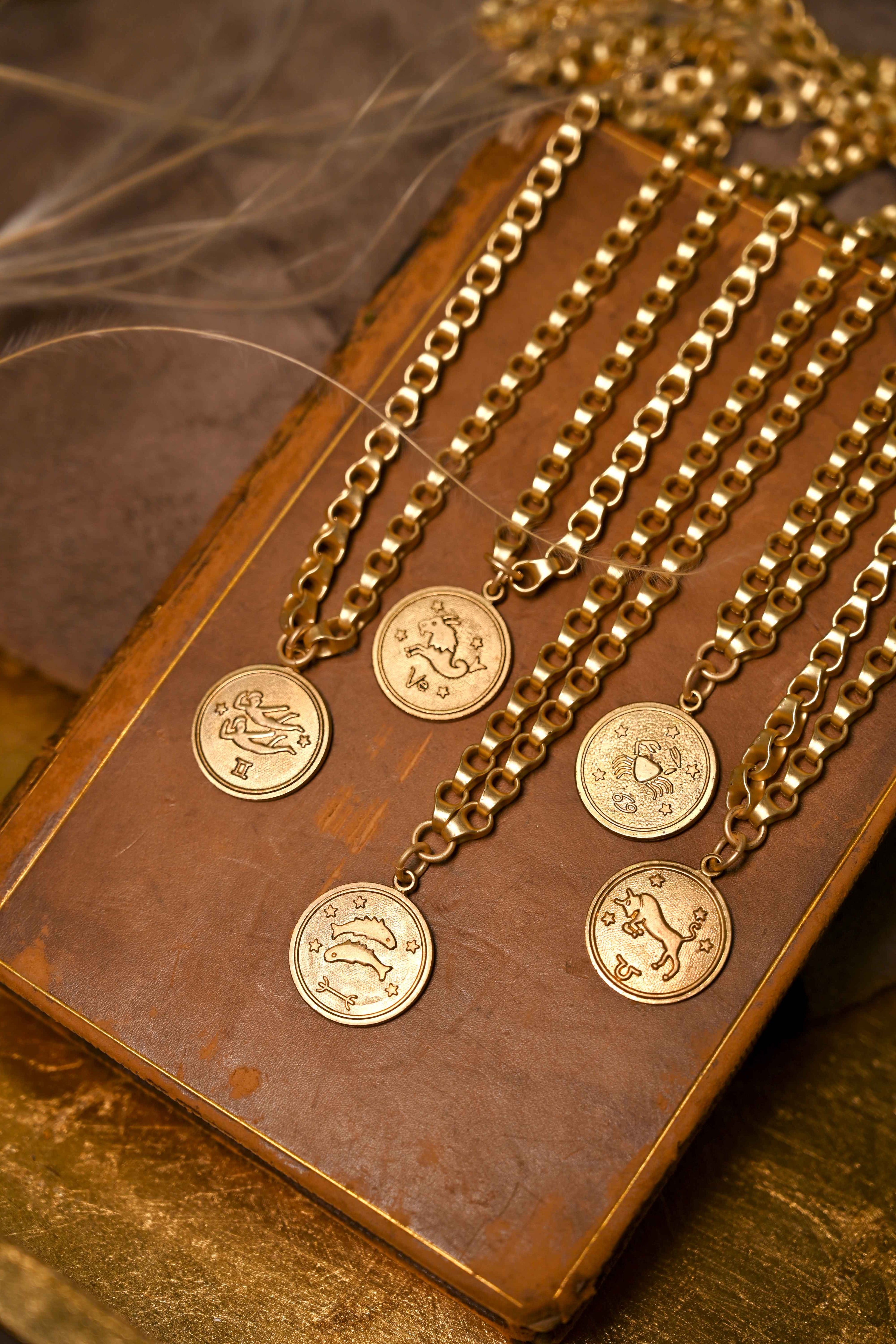 Vintage Coin Zodiac Necklace