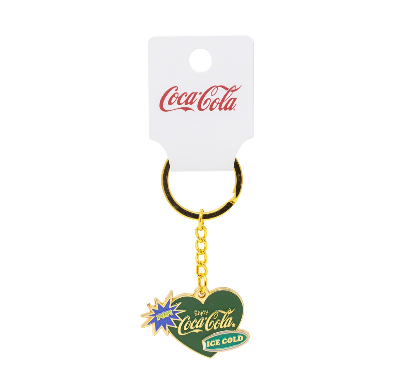 Coca-Cola® Always Heart Enamel Keychain