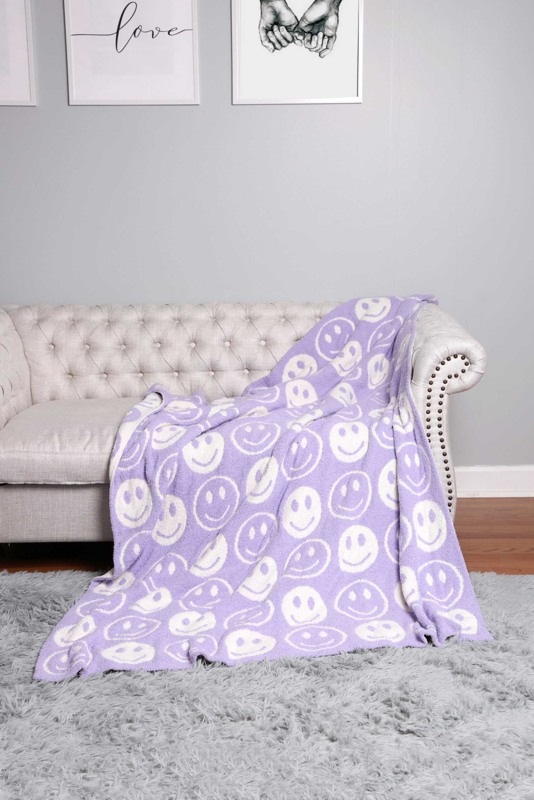 Smiley Face Soft Blanket – Mary Kathryn Design