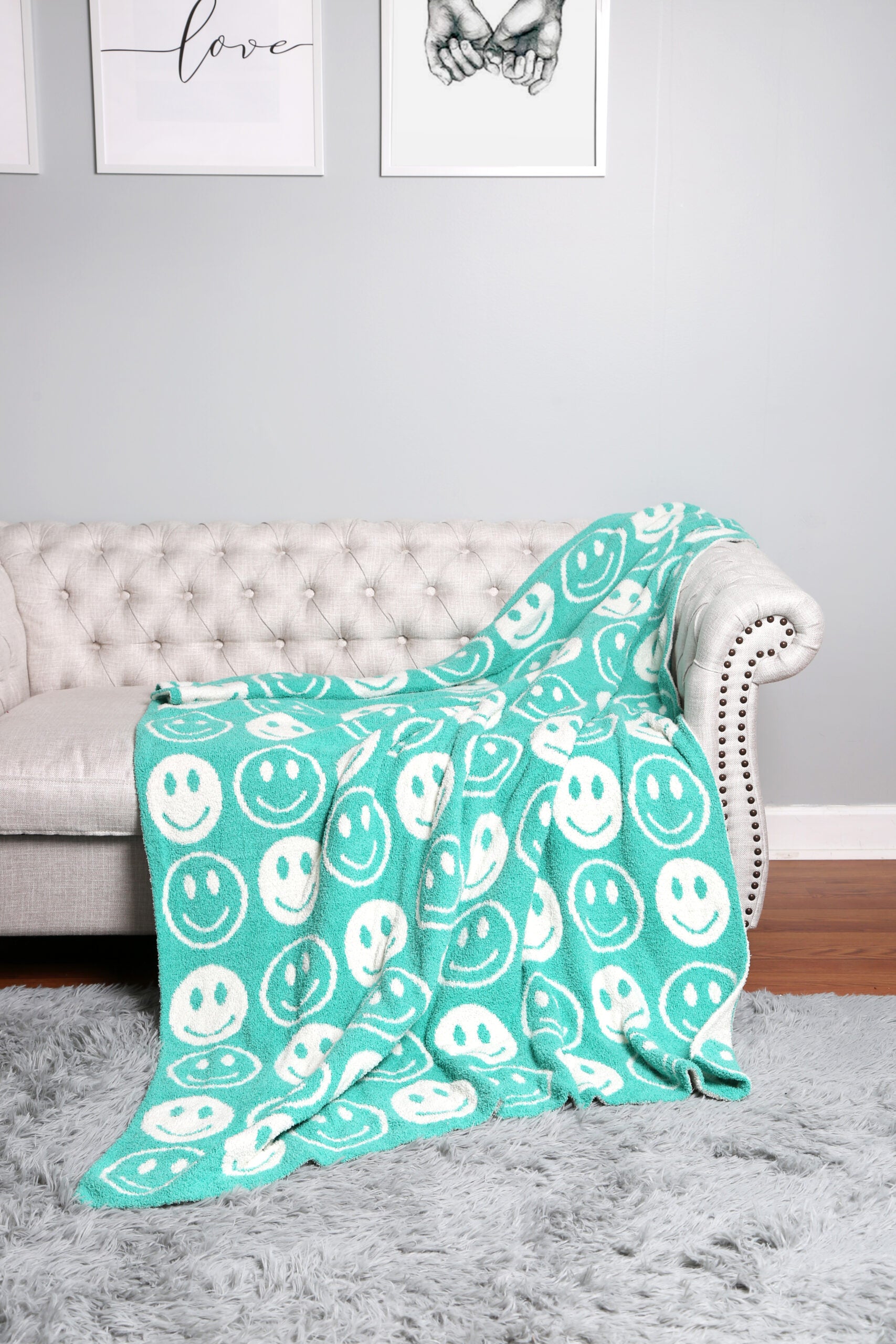 Society6 Smiley Face by Kate and Company on Floor Pillow 