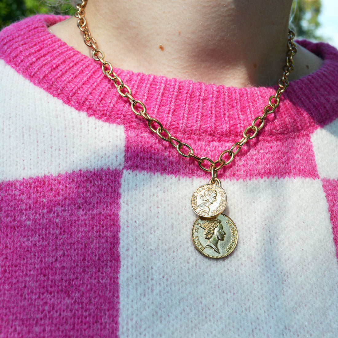 Double Royalty Coin Necklace