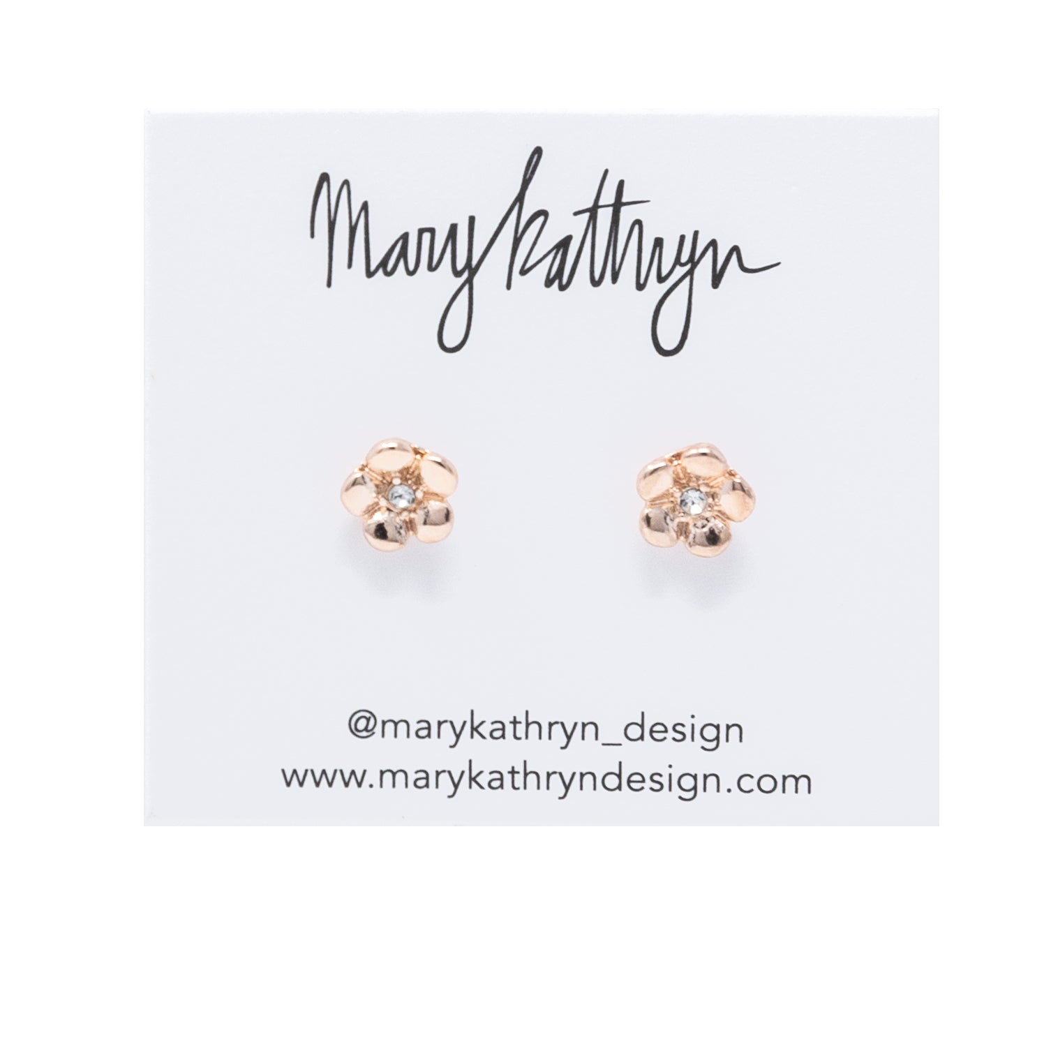 Rose Gold Flower Studs