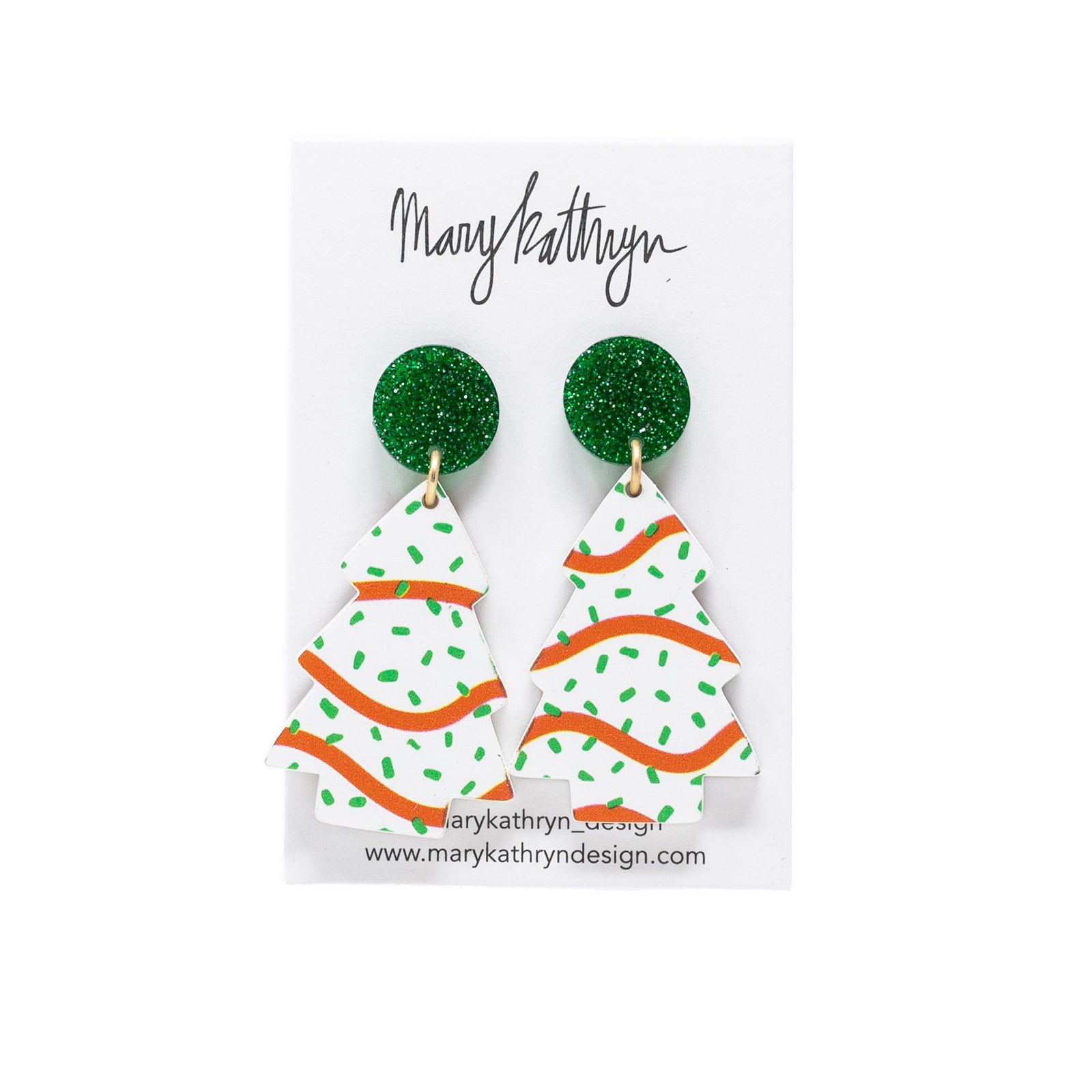 Xmas Tree Cake Earrings