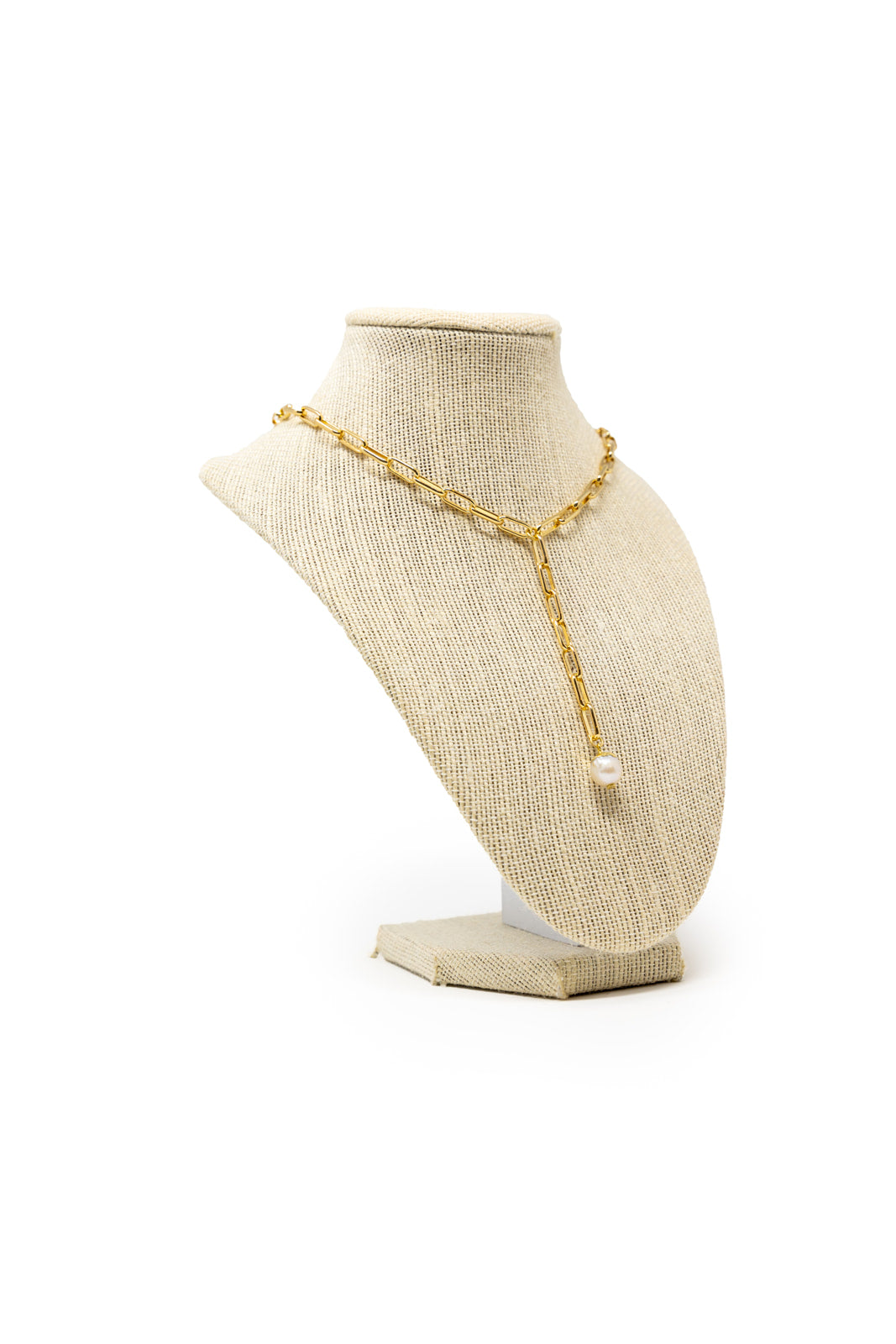 Pearl Lariat Drop Necklace