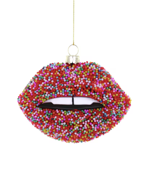 Sprinkle Lips Ornament